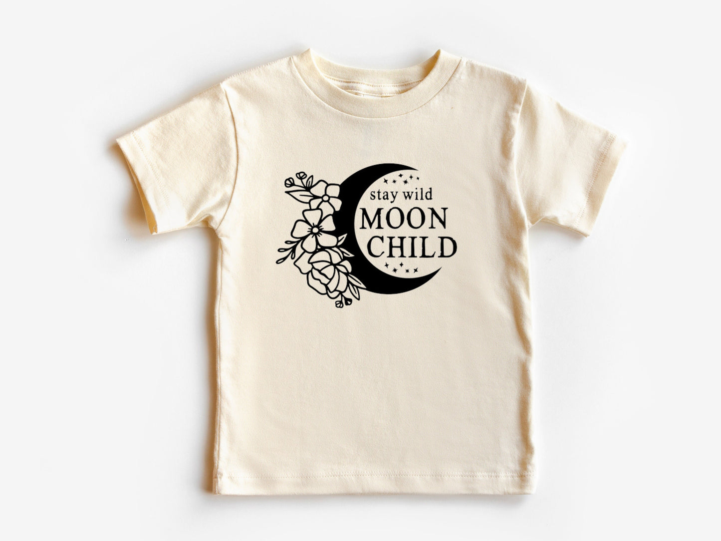 Stay Wild Moon Child Toddler T-Shirt, Moon Child Sweater, Moon & Stars Baby Clothing, Baby Shower Gift, Custom Made