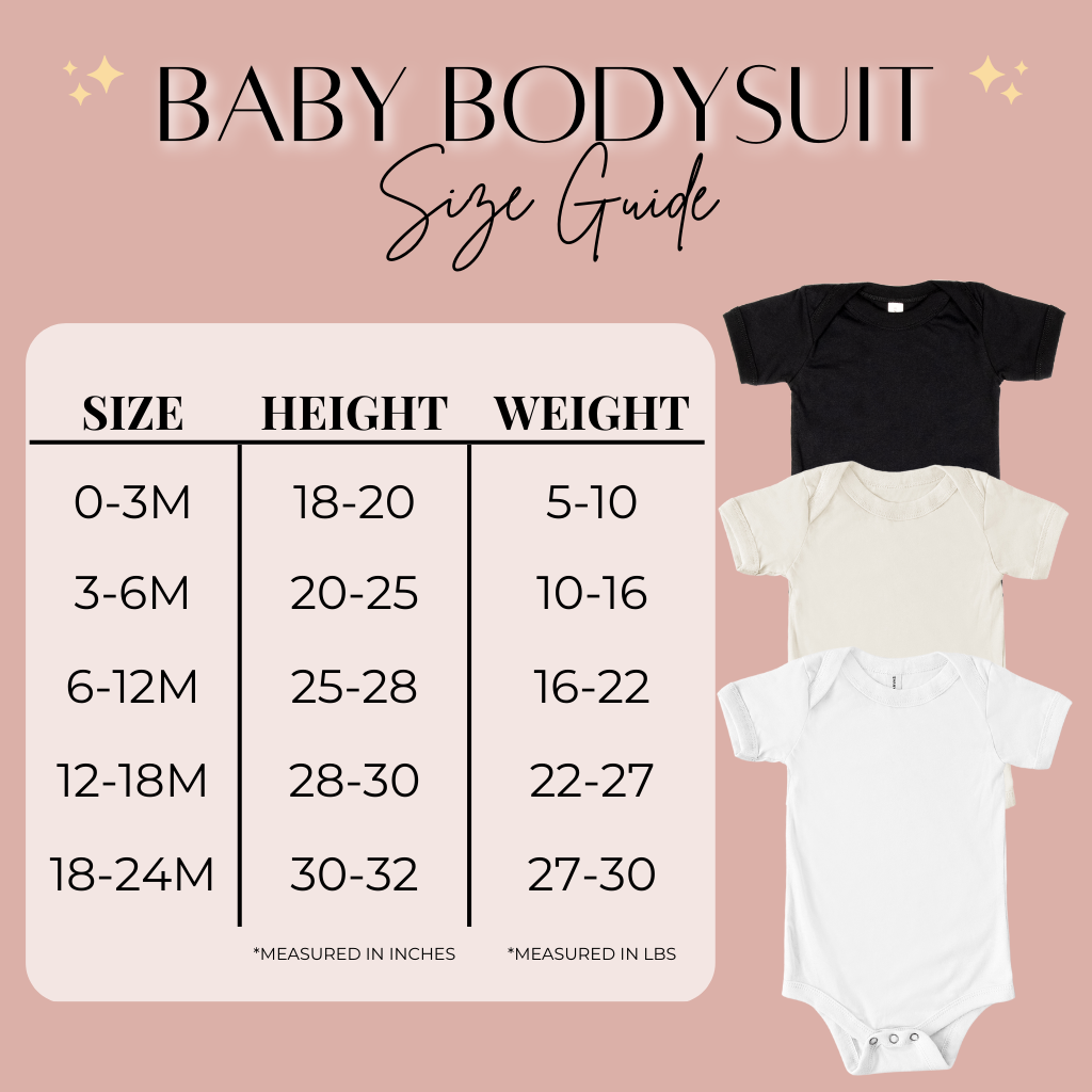 Baby Bodysuit Size Guide