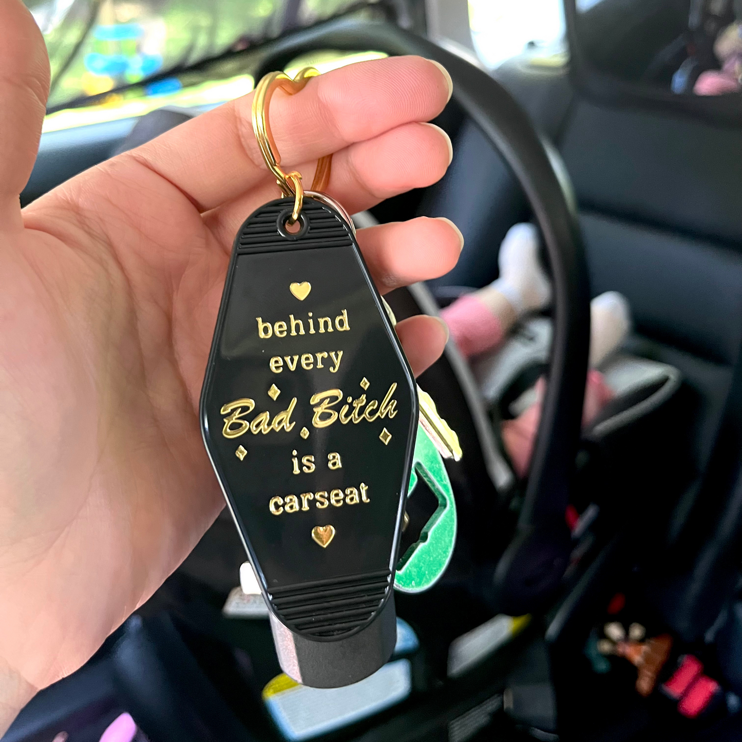 Black Bad Bitch Motel Keychain