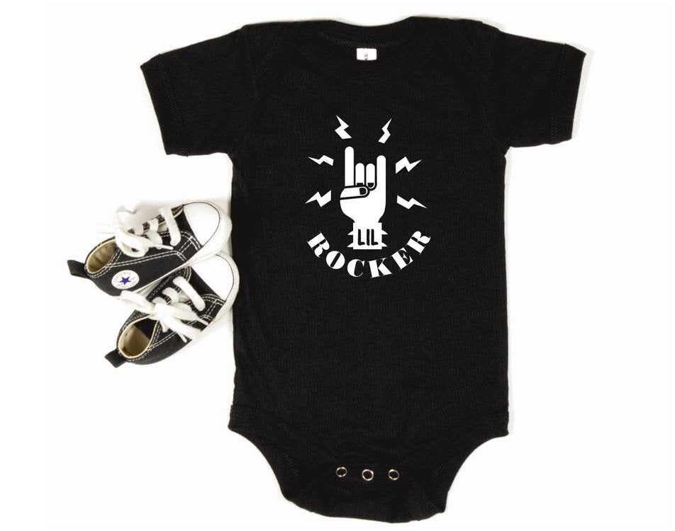 Lil Rocker Onesie®, Rocker Toddler T-Shirt, Rock On Baby Clothes, Cute Grunge T-Shirt