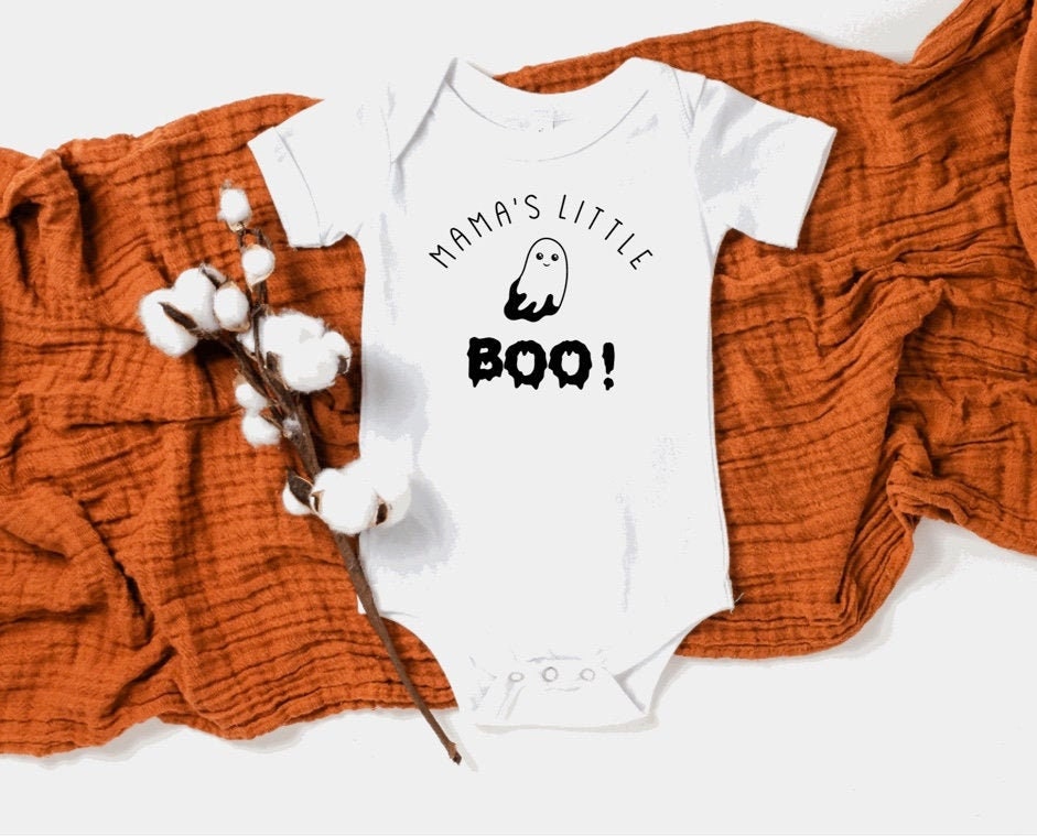 Mama's Little Boo Onesie®, Halloween Baby Bodysuit, Baby Shower Gift, Cute Unisex Clothing, Custom Made
