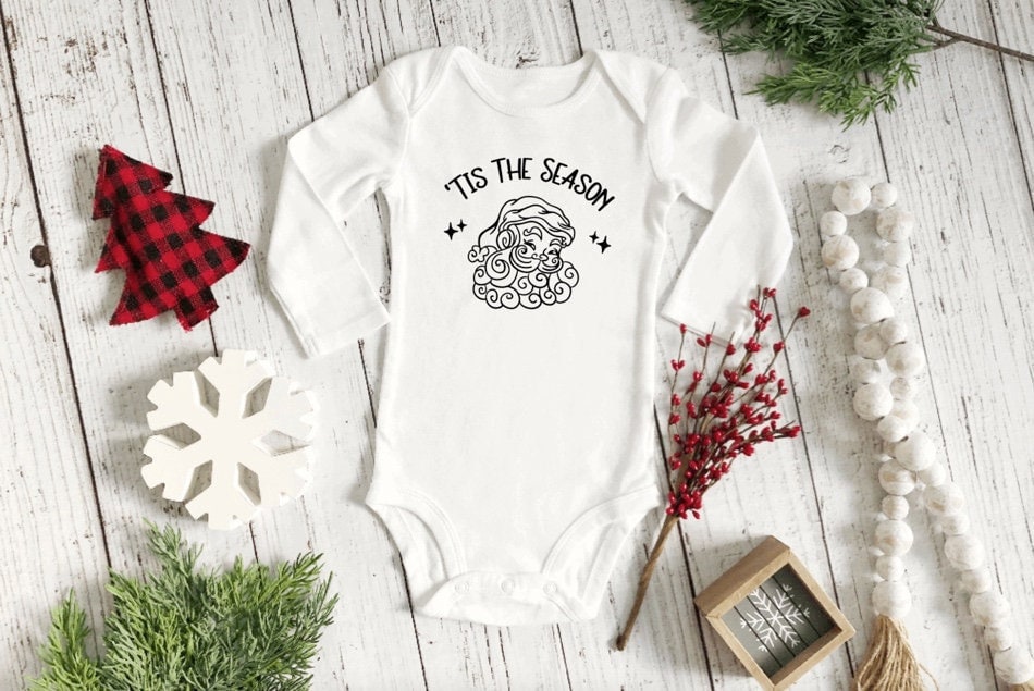 Tis The Season Baby Bodysuit, Christmas One Piece, Holidays, Unisex, Present