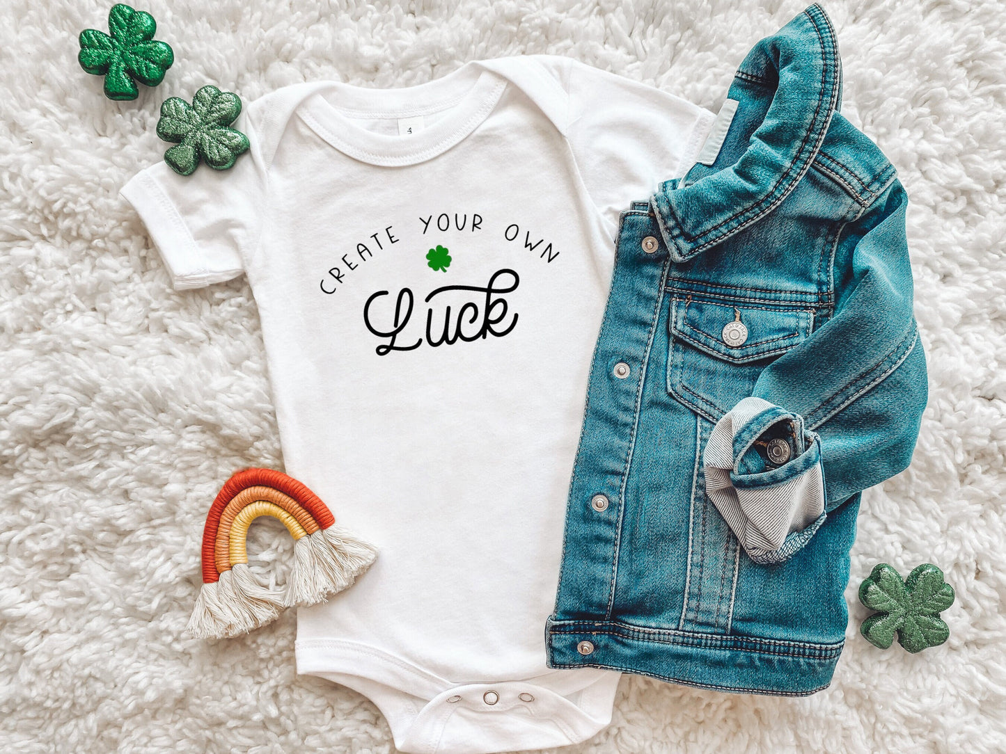 Create Your Own Luck Baby Bodysuit, Toddler T-Shirt, St. Paddy's Day, Custom Made, Unisex