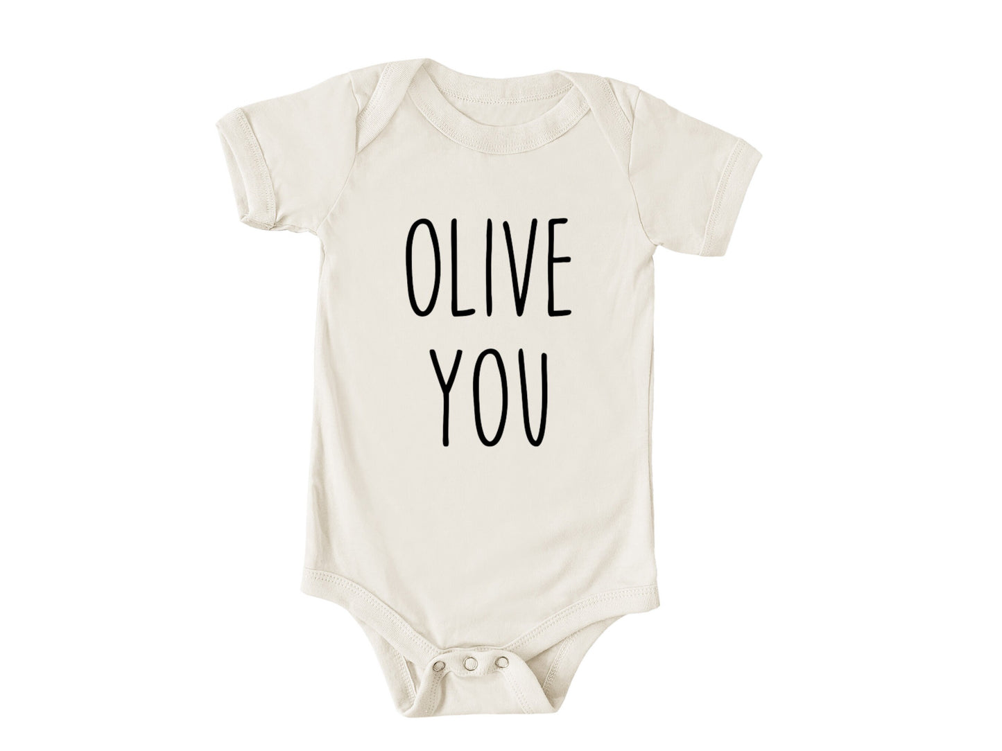 Olive You Onesie®, I Love You Baby Bodysuit, Baby Shower Gift, Unisex Baby Clothing