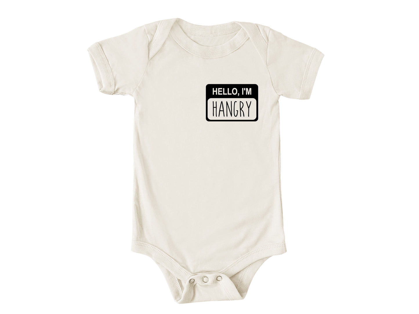 Hello I'm Hangry Onesie®, Funny Baby Shower Gift, Funny Baby Bodysuit, Hangry Baby Shirt, Unisex Clothing, Custom Made
