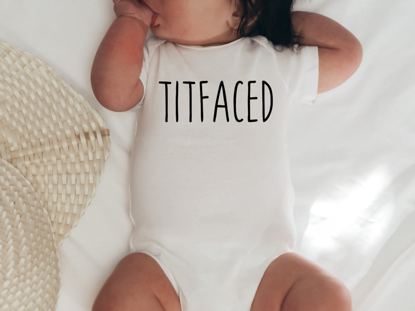 Titfaced Onesie®, Breastfeeding Baby Bodysuit, Funny Baby Shower Gift, Unisex Baby Clothing, Custom Made