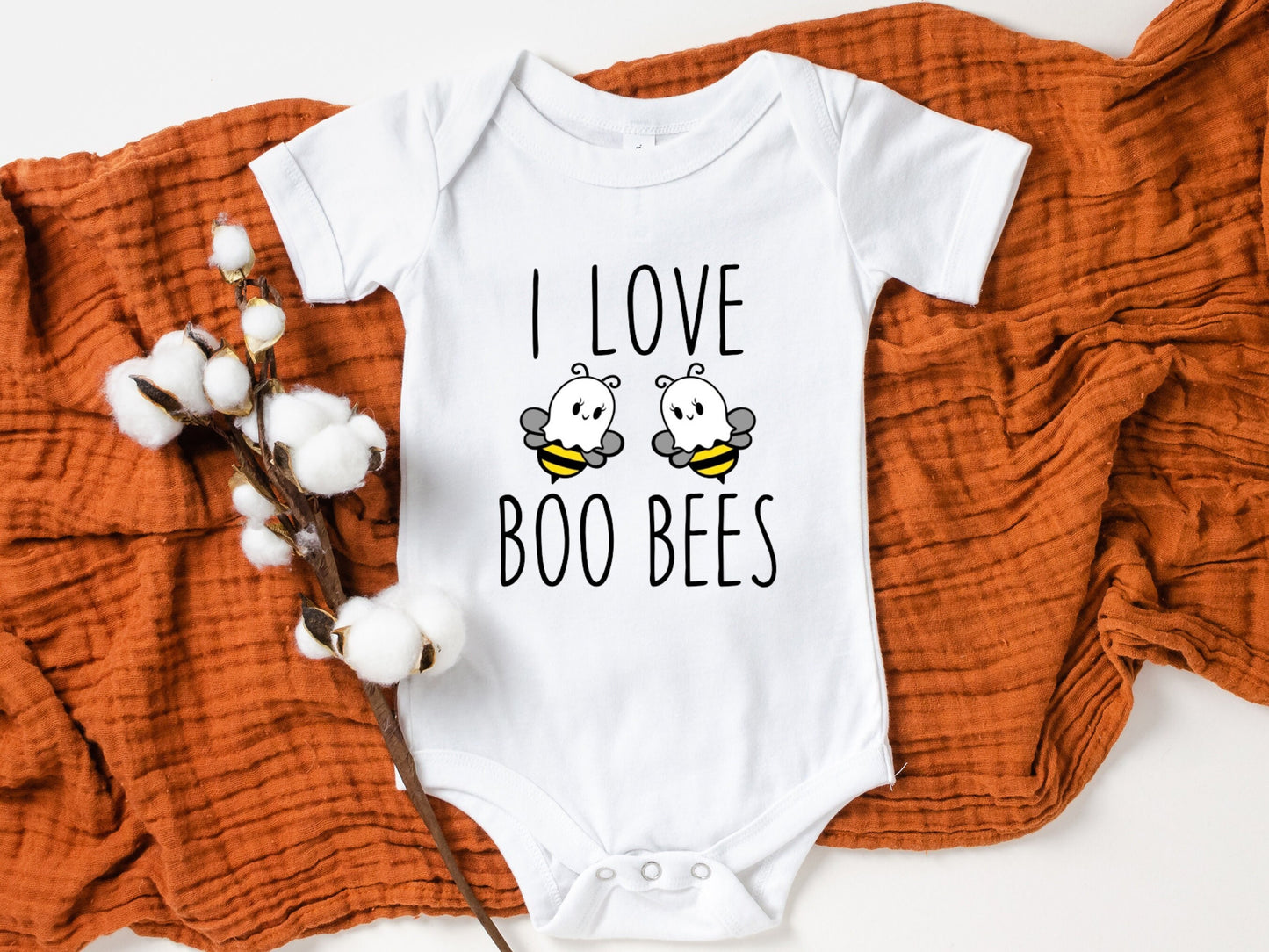 Boo Bees Baby Onesie®, Here for the Boo Bees Baby Shirt, I Love Boo Bees, Halloween Baby Clothing, Funny Baby Baby Bodysuit