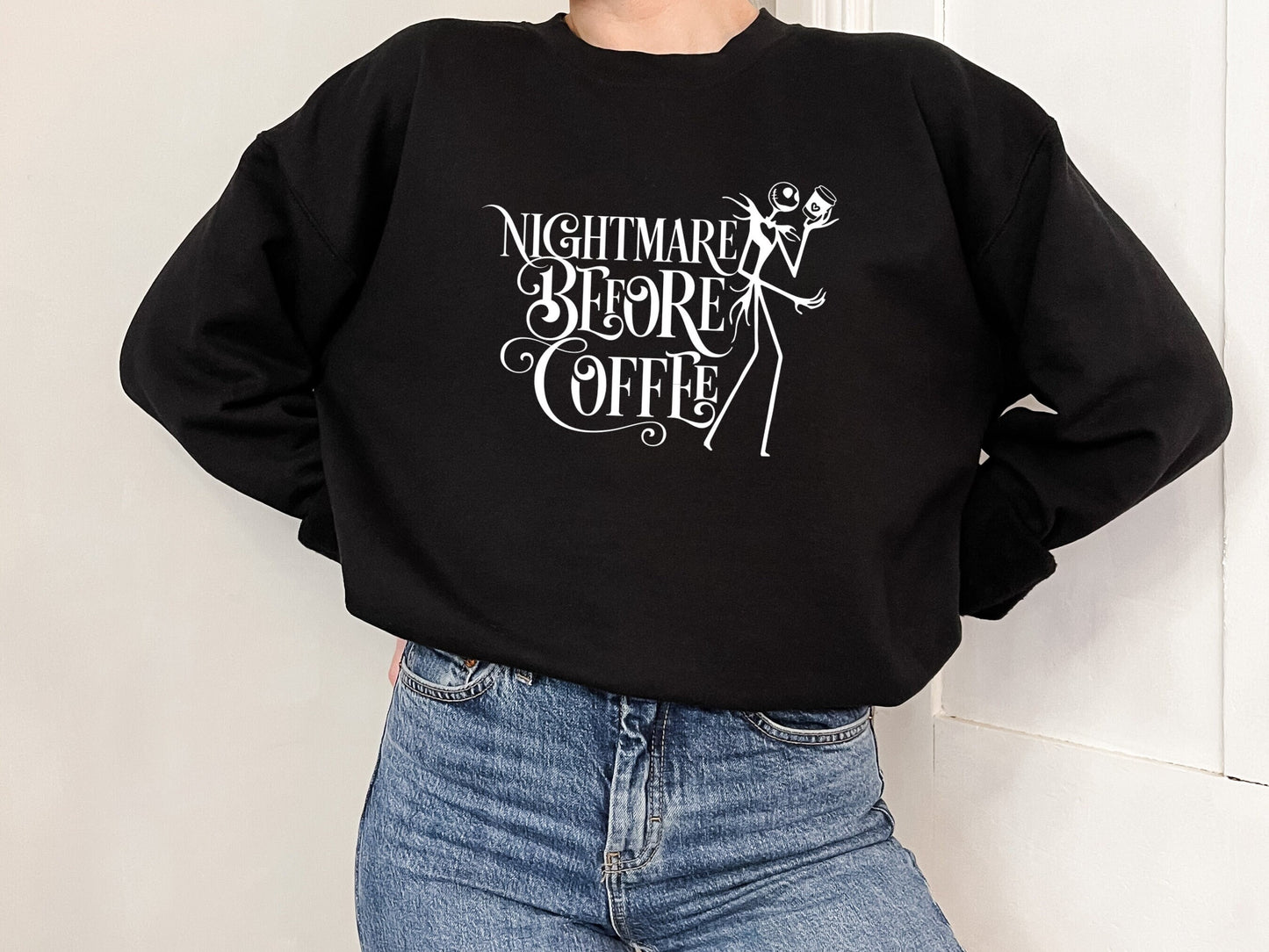 Nightmare Before Coffee T-Shirt, Mama Needs Coffee Shirt, Cute Halloween Sweater, Custom Made