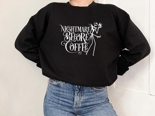 Nightmare Before Coffee T-Shirt, Mama Needs Coffee Shirt, Cute Halloween Sweater, Custom Made