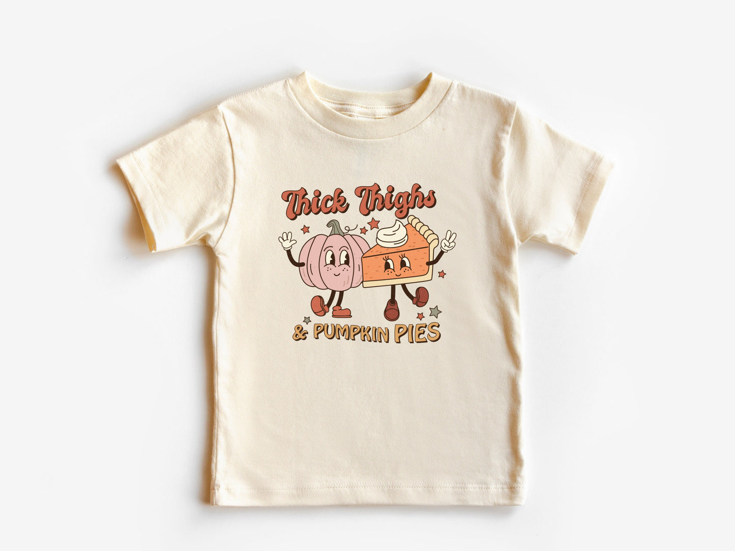 Thick Thighs and Pumpkin Pies Onesie®, Thanksgiving Baby Bodysuit, Retro Thanksgiving Toddler Shirt, Custom Made