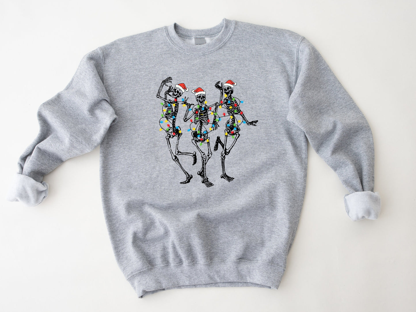 Skeleton Christmas Sweater, Skelly X-Mas Shirt, Christmas Lights Sweater, Cute Christmas Crew, Holiday Sweater, Spooky Christmas Shirt