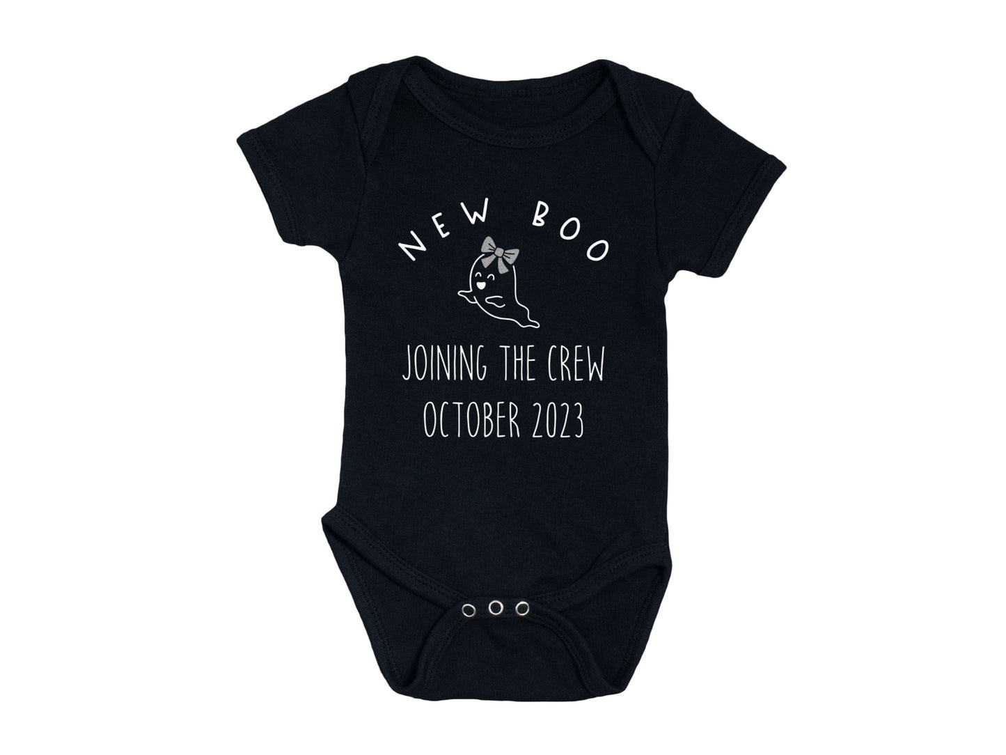 New Boo Joining The Crew Onesie®, New To The Crew Baby Bodysuit, Baby Announcement Onesie®, Halloween, Baby Shower Gift, Custom Made