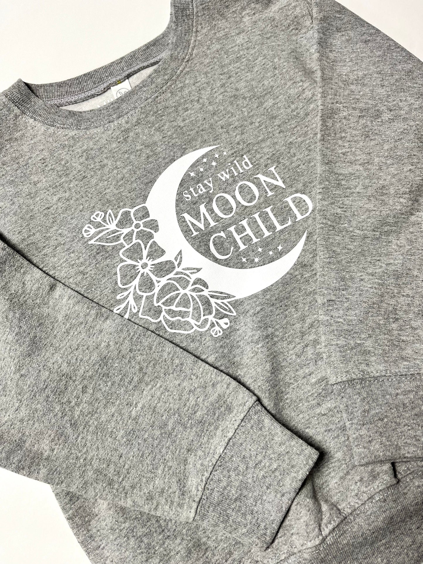 Stay Wild Moon Child Toddler T-Shirt, Moon Child Sweater, Moon & Stars Baby Clothing, Baby Shower Gift, Custom Made