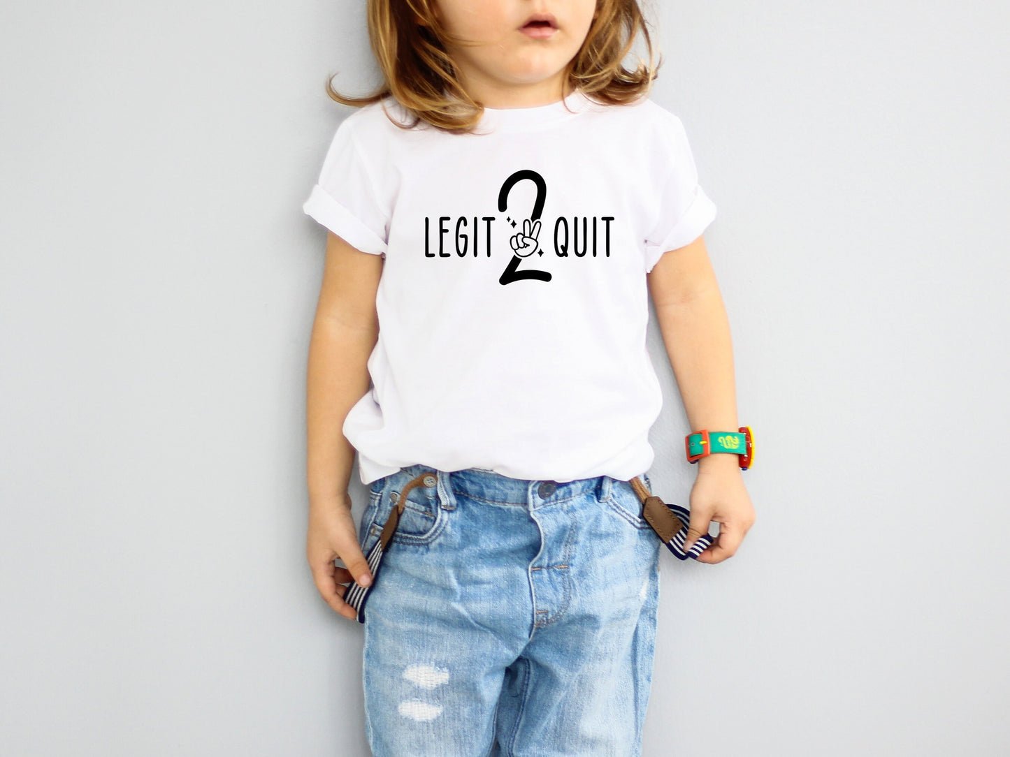 2 Legit 2 Quit Toddler Shirt, 2nd Birthday T-Shirt, 2nd BDay Outfit, Custom Made, Unisex Kid Clothing