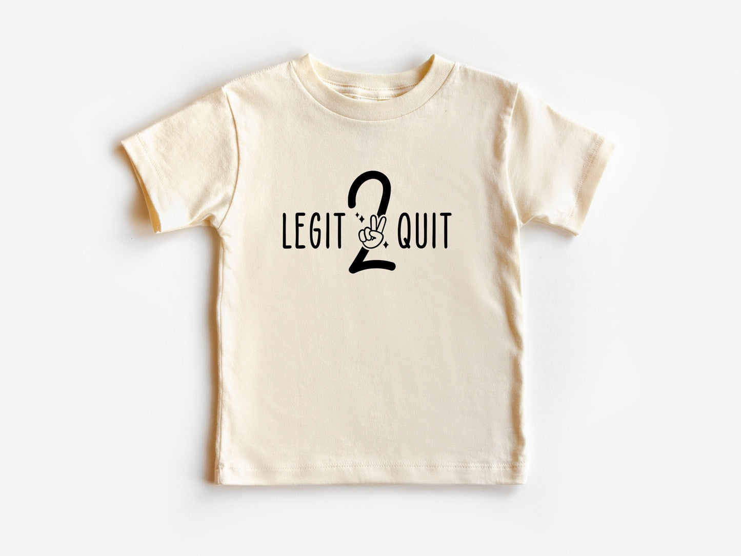 2 Legit 2 Quit Toddler Shirt, 2nd Birthday T-Shirt, 2nd BDay Outfit, Custom Made, Unisex Kid Clothing