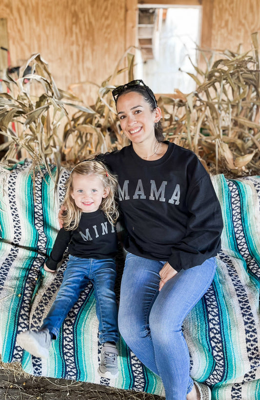Mama Sweater, Mini Onesie®, Mini Toddler Shirt, Mama Fleece Crewneck, Dada Sweater, Mommy & Me Sweatshirts, Custom Shirts