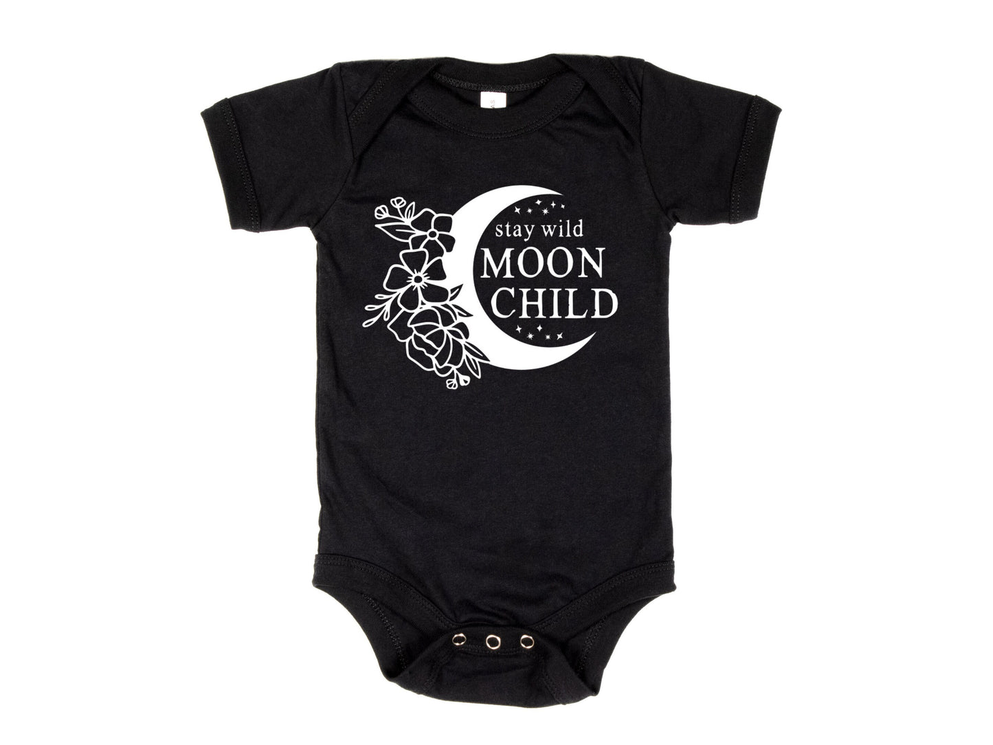 Stay Wild Moon Child Onesie®, Moon Child Baby Bodysuit, Moon & Stars Baby Clothing, Baby Shower Gift, Custom Made