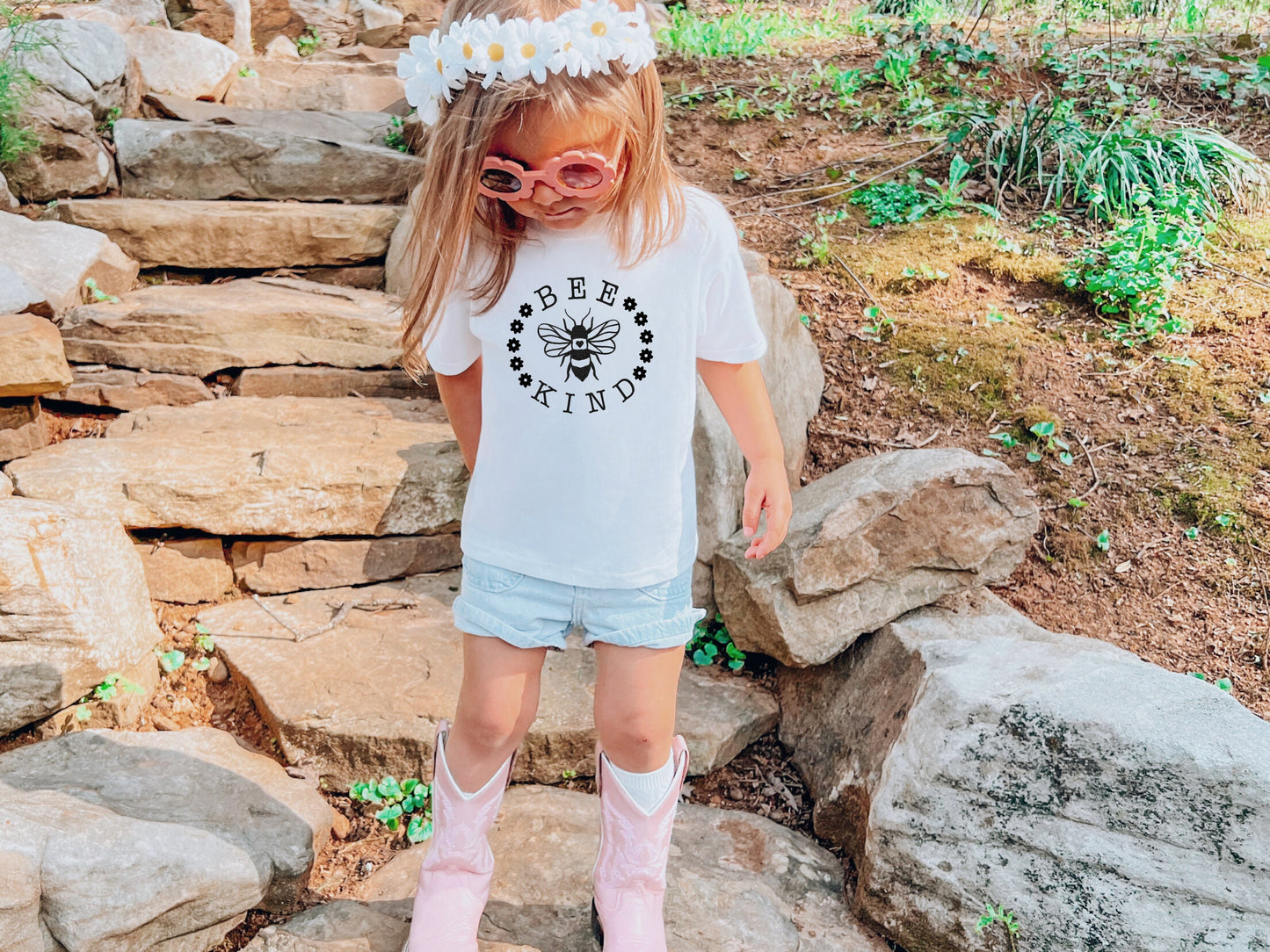 Bee Kind Toddler T-Shirt, Bee Kind Onesie®, Boho Baby Shower Gift, Mother Nature Baby Clothing, Daisy T-Shirt, Custom Made