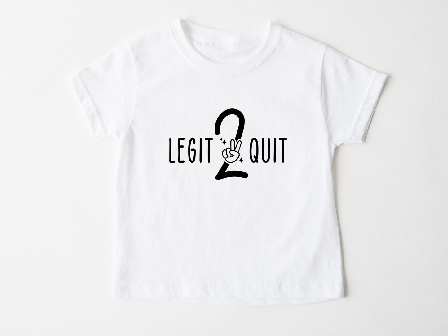 2 Legit 2 Quit Toddler Shirt, 2nd Birthday T-Shirt, 2nd BDay Outfit, Custom Made, Unisex Kid Clothing