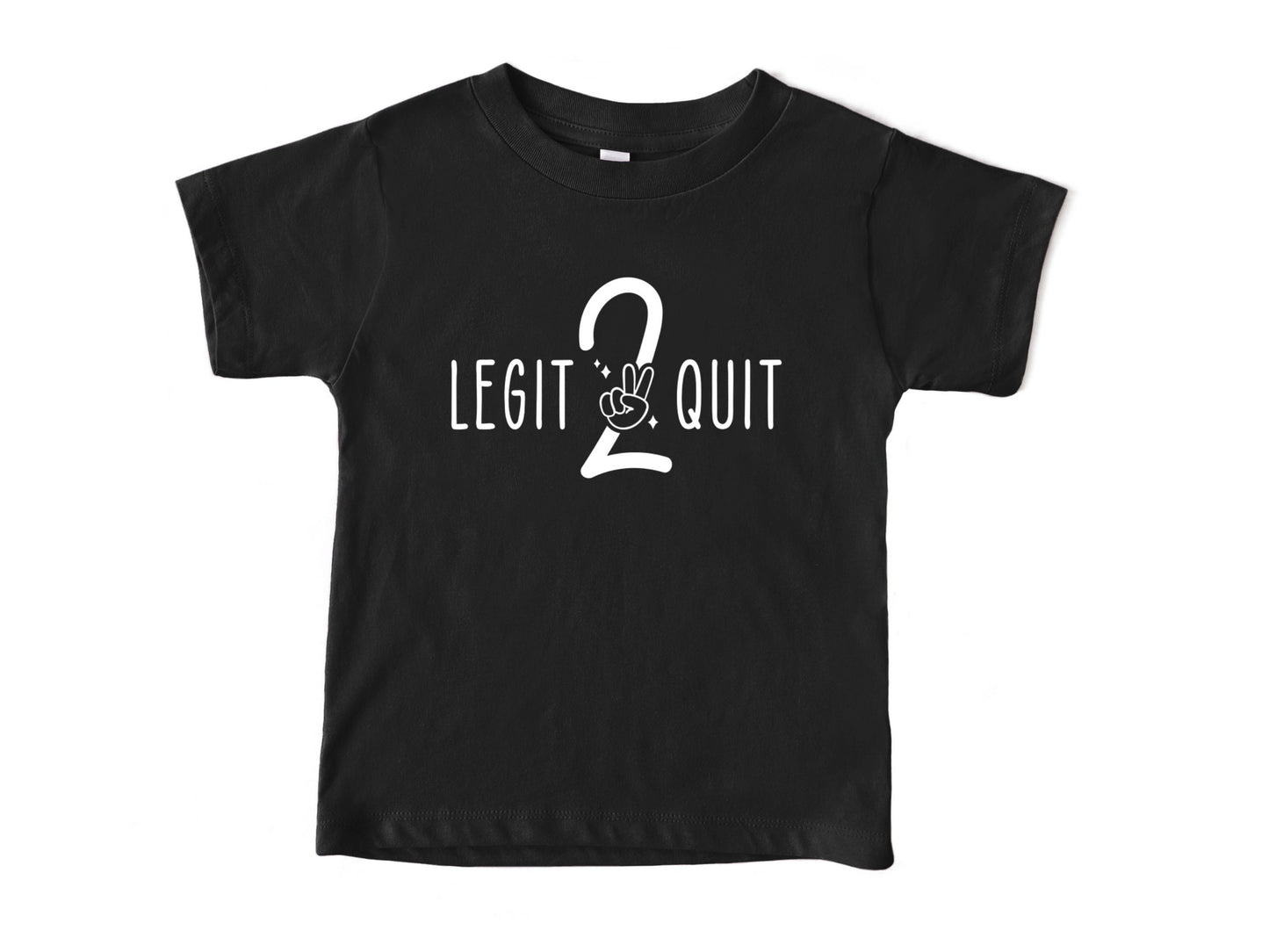 2 Legit 2 Quit Toddler Shirt, 2nd Birthday T-Shirt, 2nd BDay Outfit, Custom Made, Unisex Kid Clothing