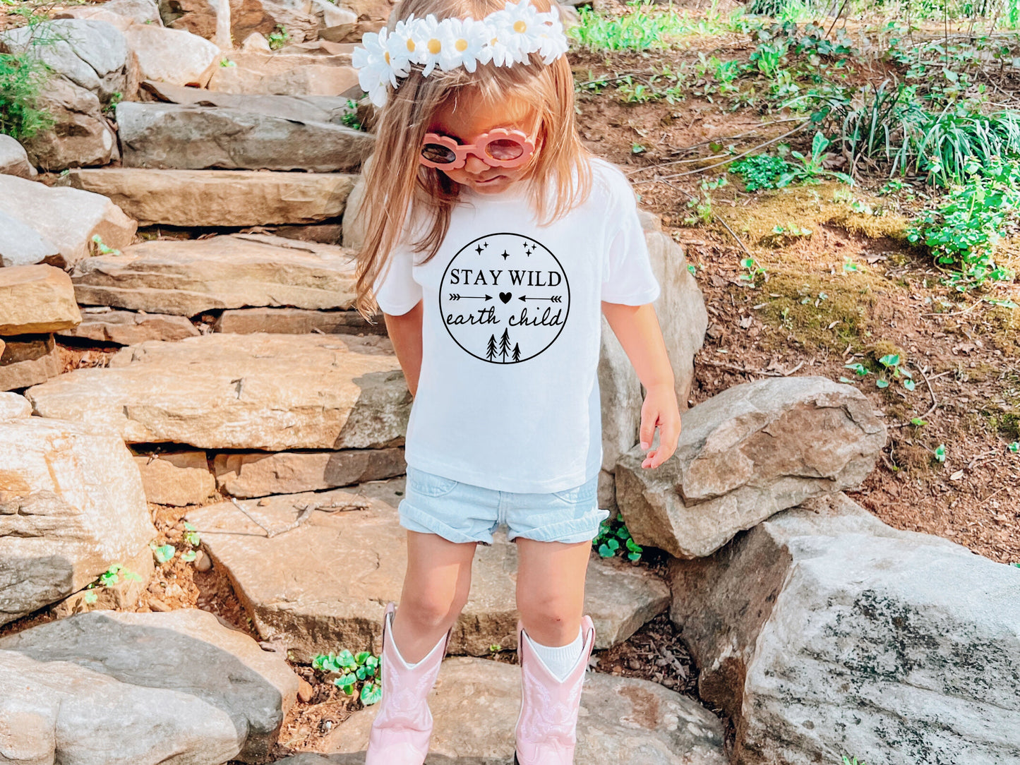 Stay Wild Earth Child Onesie®, Mother Nature Toddler T-Shirt, Earth Day, Unisex Clothing, Baby Shower Gift
