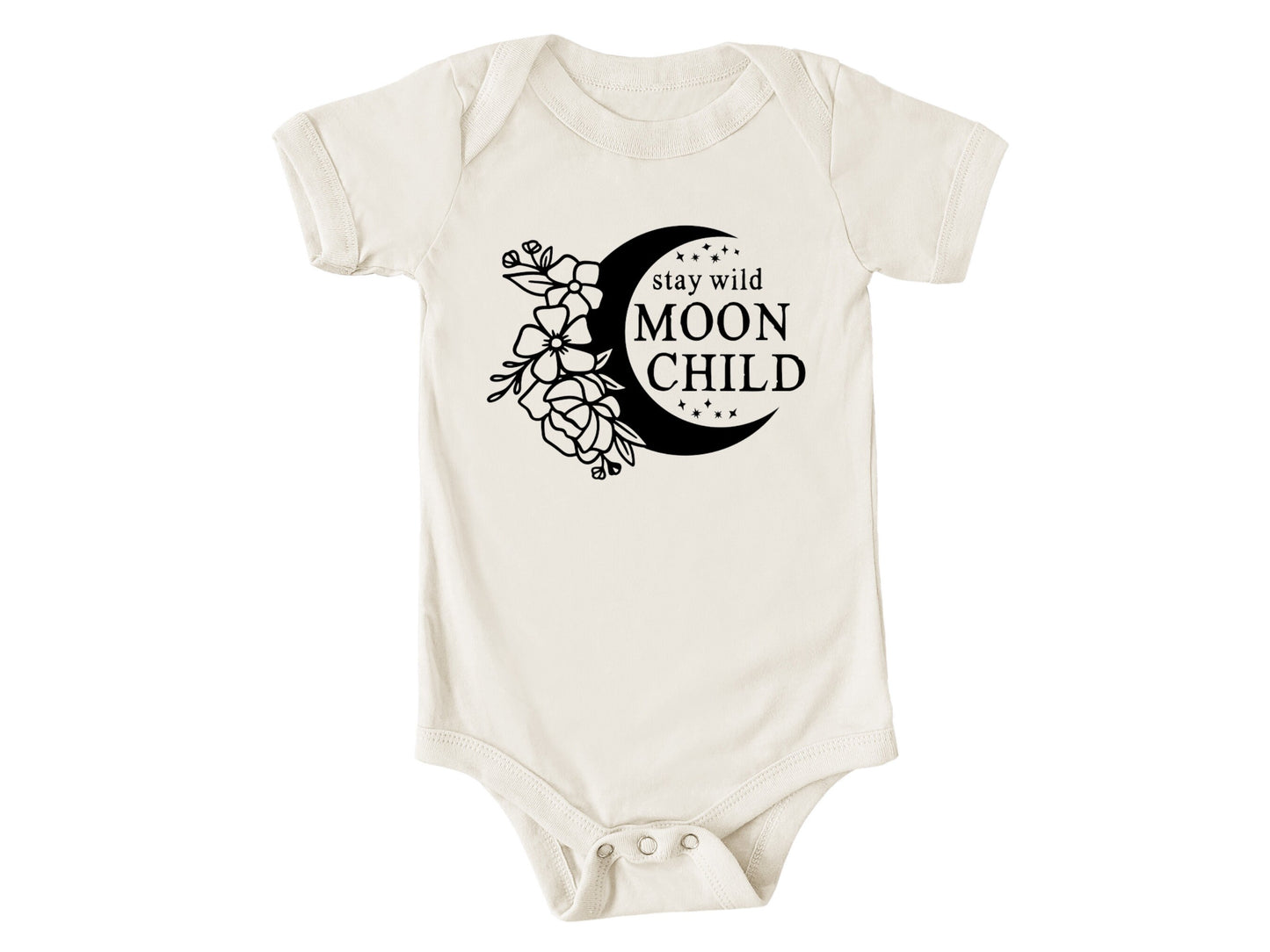 Stay Wild Moon Child Onesie®, Moon Child Baby Bodysuit, Moon & Stars Baby Clothing, Baby Shower Gift, Custom Made