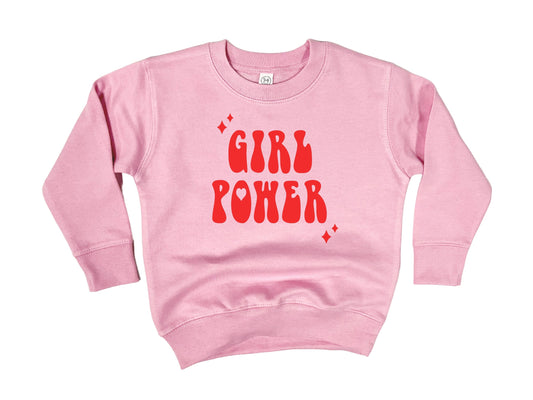 Girl Power Toddler Shirt, Girl Power Sweater, Cute International Women's Day Shirt, Little Feminist Shirt, Retro Girl Power Sweater