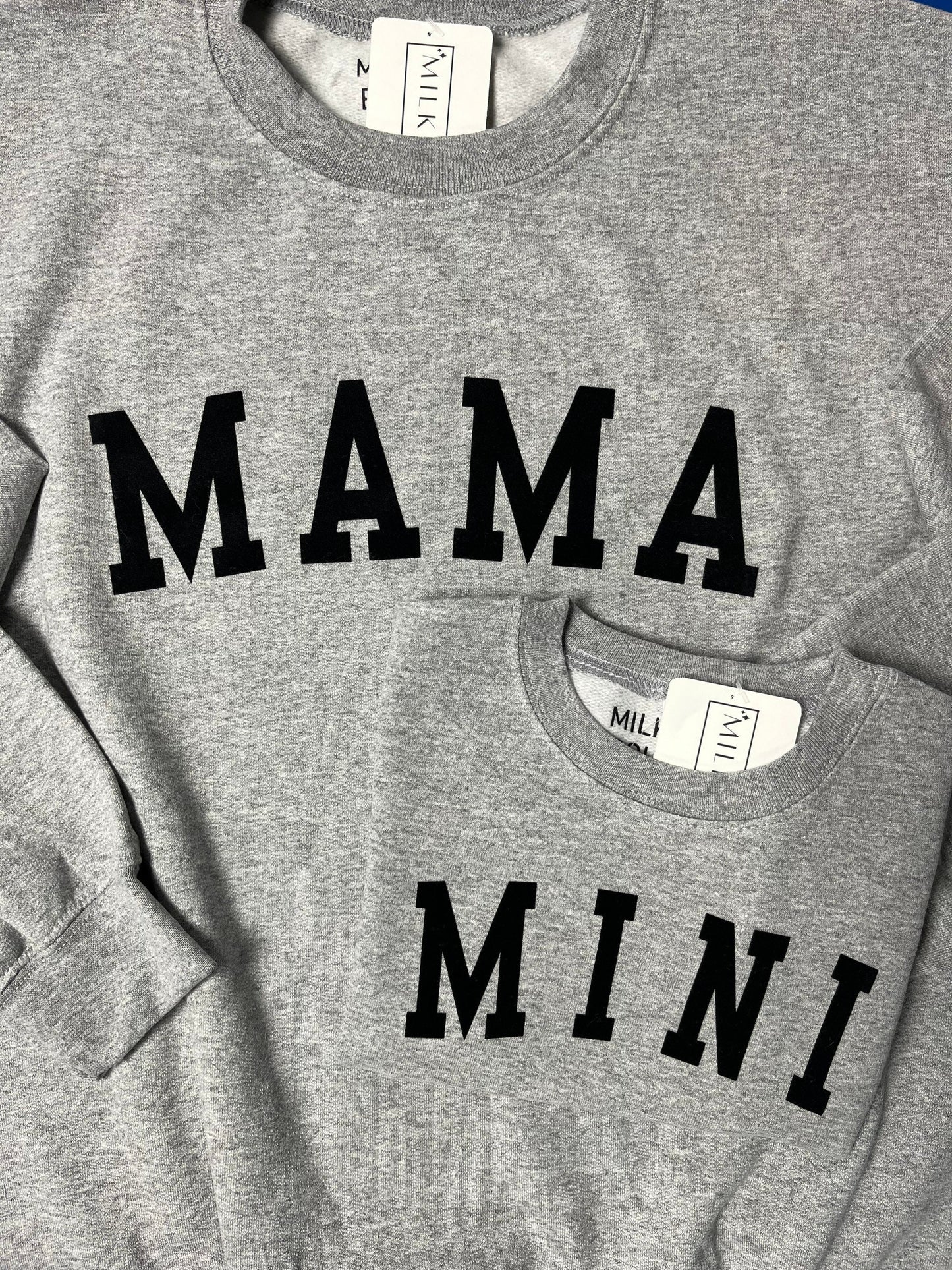 Mama Sweater, Mini Toddler Shirt, Mama Fleece Crewneck, Dada Sweater, Mommy & Me Sweatshirts, Custom Sweater