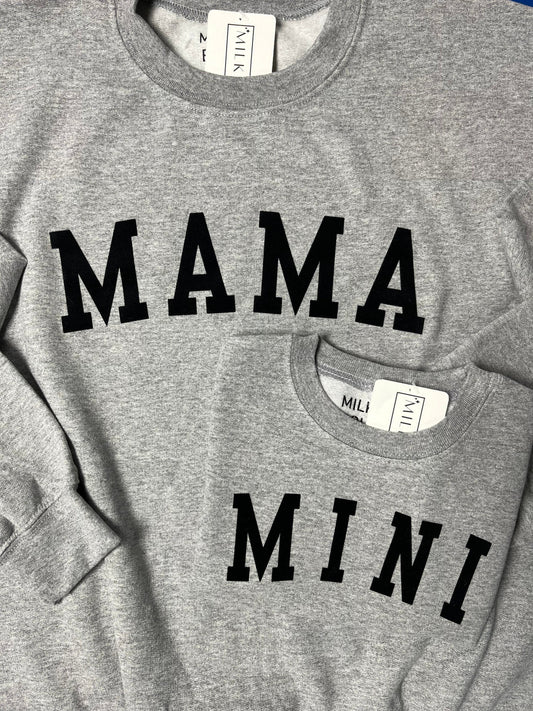 Mama Sweater, Mini Toddler Shirt, Mama Fleece Crewneck, Dada Sweater, Mommy & Me Sweatshirts, Custom Sweater