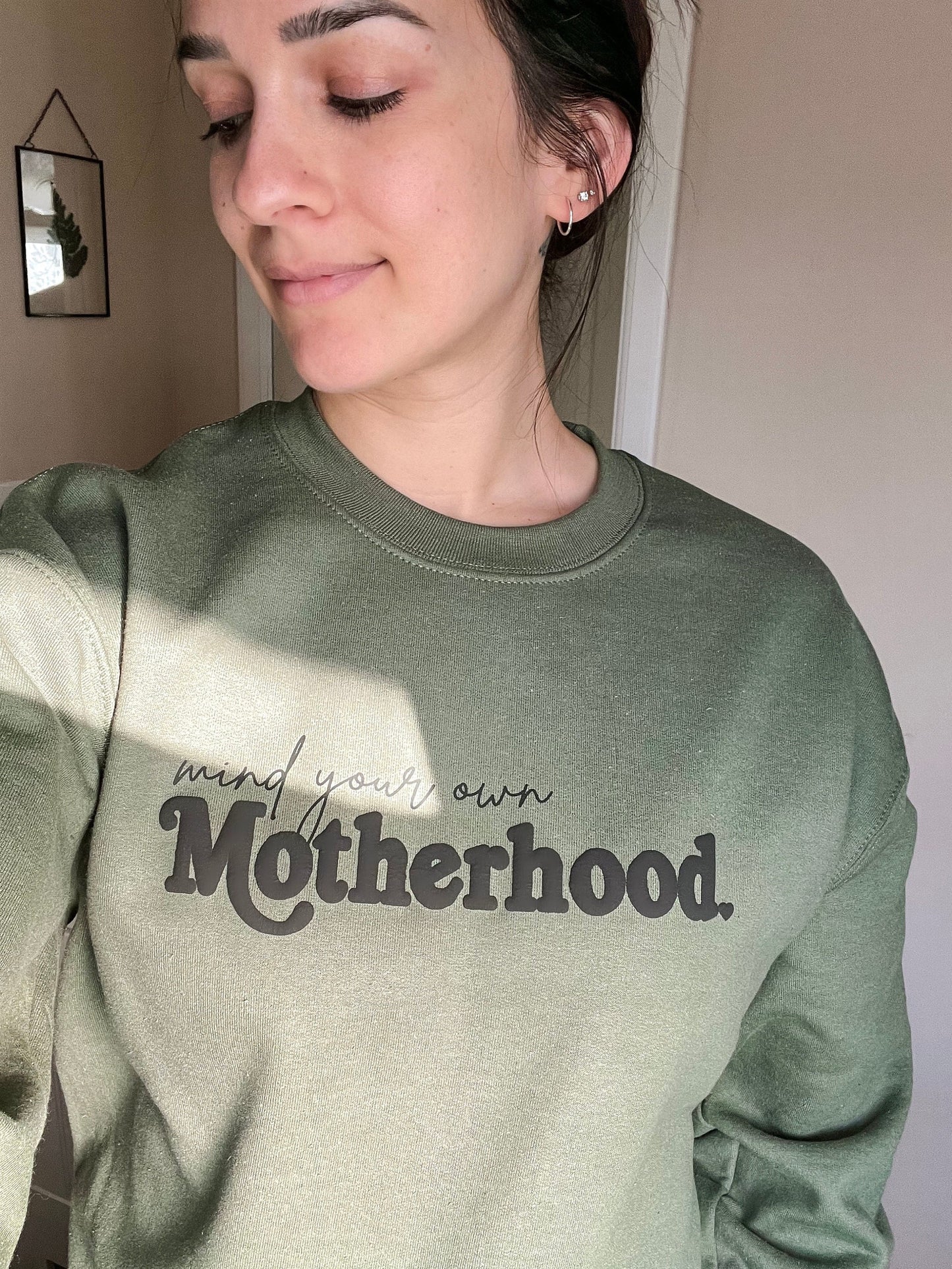 Mind Your Own Motherhood Sweater, Embossed Mama Sweater, Motherhood Shirt, Puff Mama Crewneck, Gift for Mom