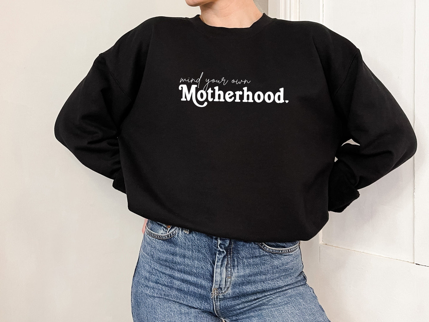 Mind Your Own Motherhood Sweater, Embossed Mama Sweater, Motherhood Shirt, Puff Mama Crewneck, Gift for Mom