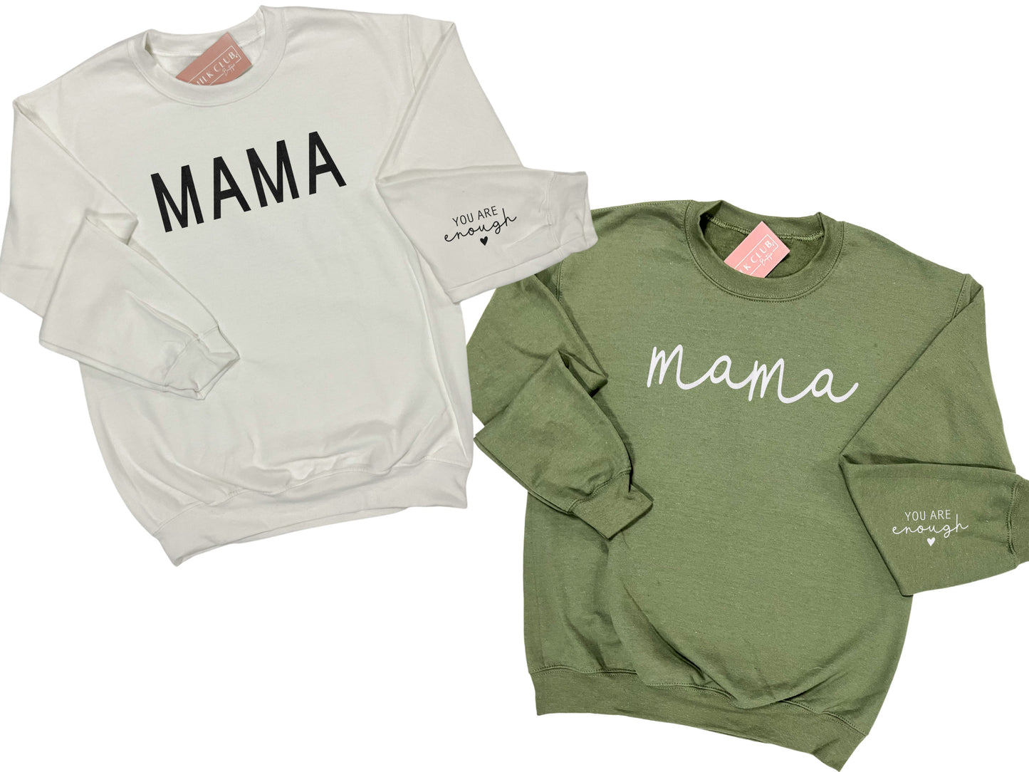Mama You Are Enough Sweater, Motherhood Shirt, Mama Loungewear, Embossed Mama Shirt, Mothers Day Gift