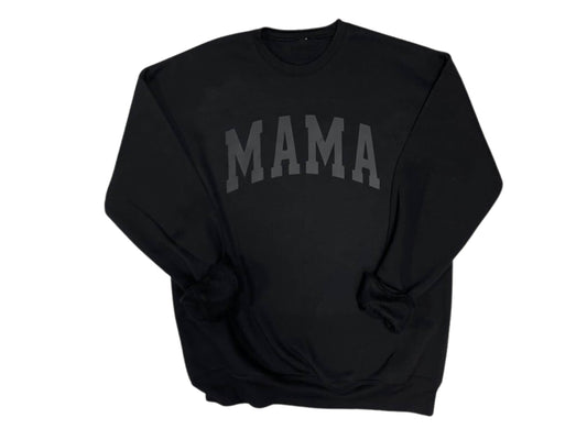 Luxe Mama Crewneck, All Black Mama Shirt, Black Monotone Mama Sweater, Soft Mama Sweater, Mothers Day Gift, New Mama Gift
