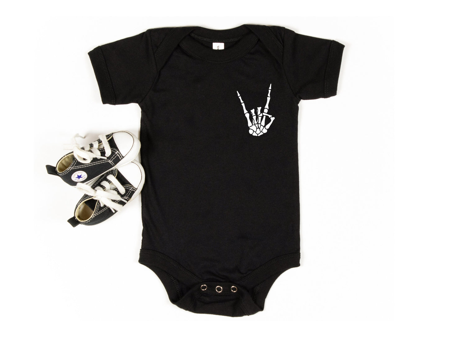 Rock On Onesie®, Little Rocker Toddler T-Shirt, Rock On Skeleton Hand Baby Clothes, Skellie Baby bodysuit, Cute Grunge T-Shirt