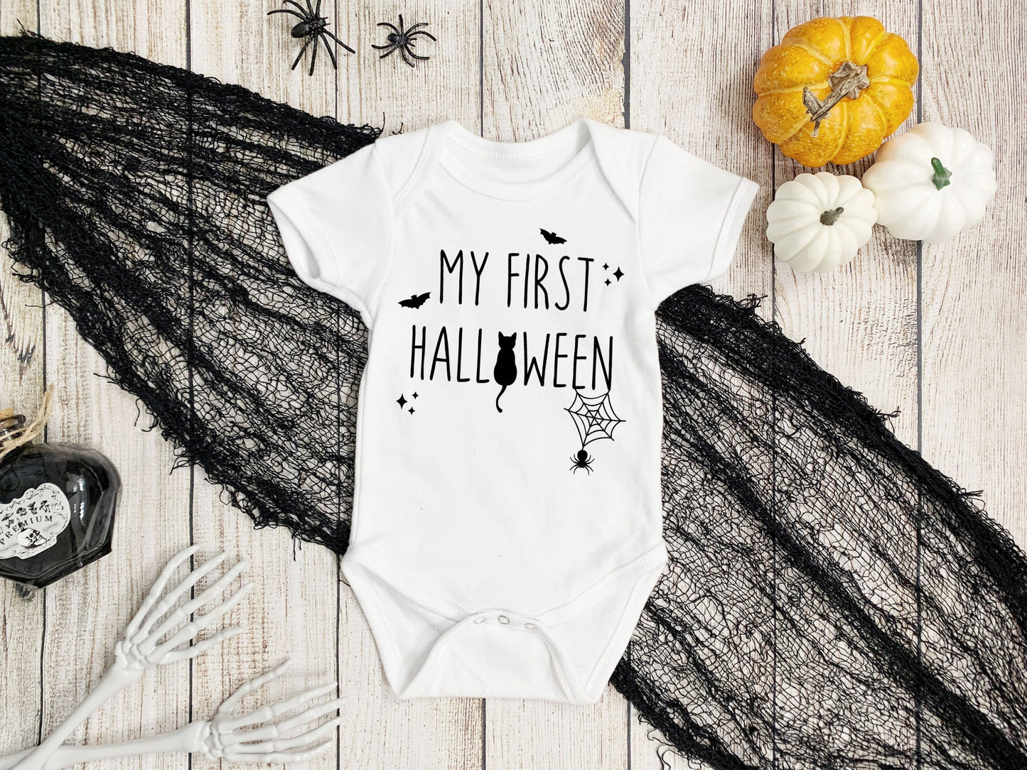 My First Halloween Onesie®, Cute Halloween Baby Bodysuit, Halloween Baby Clothing, Spooky Baby Bodysuit