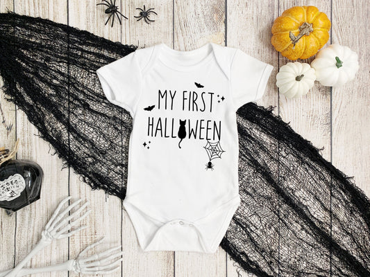 My First Halloween Onesie®, Cute Halloween Baby Bodysuit, Halloween Baby Clothing, Spooky Baby Bodysuit