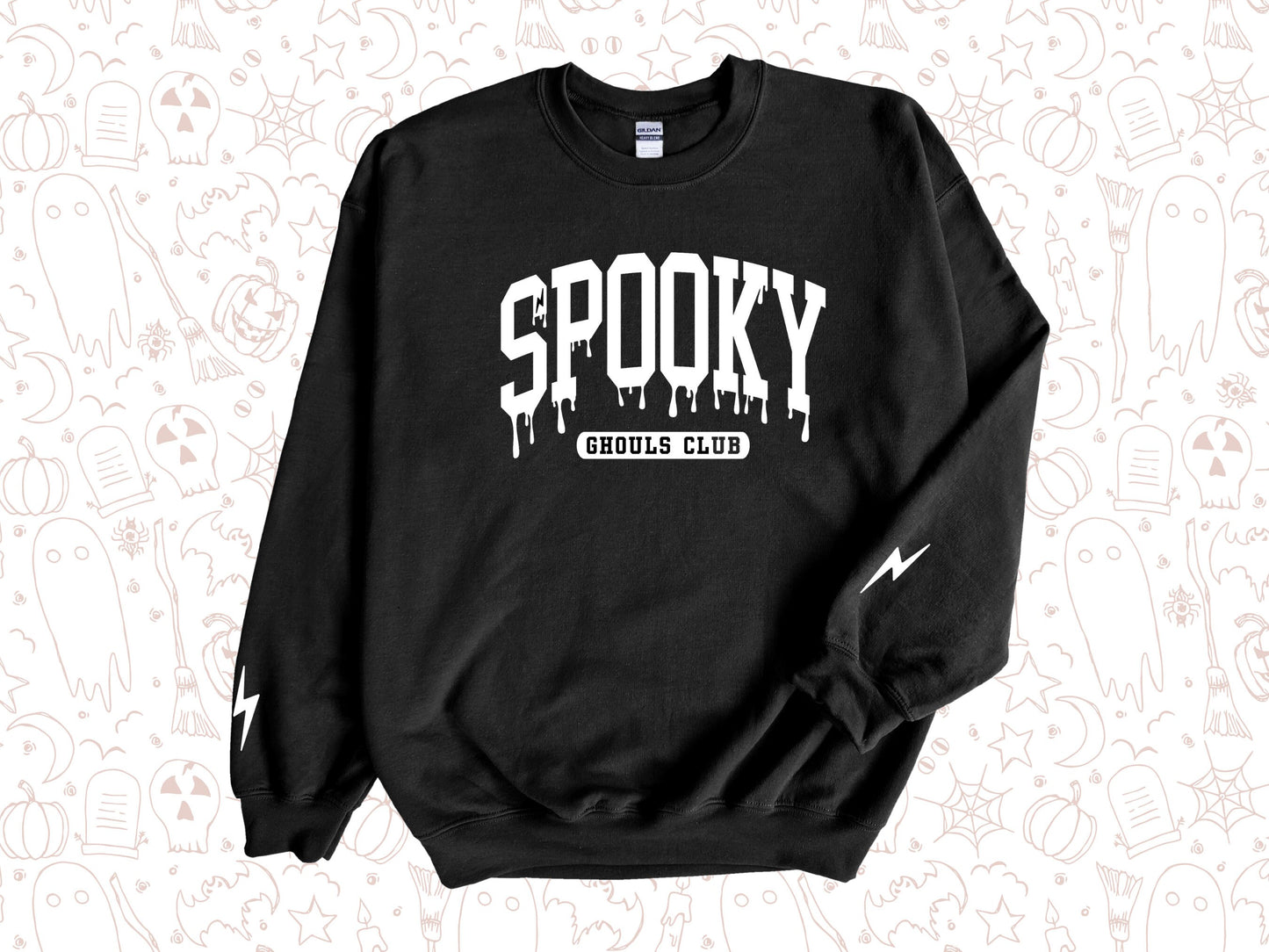 Spooky Ghouls Club Crewneck, Cute Halloween Sweater, Spooky Vibes Sweatshirt, Fall Sweater, Halloween Ghouls