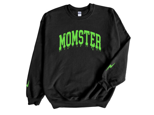 Momster Fleece Crew, Spooky Mama Shirt, Halloween Sweatshirt, Halloween Mama, Fall Mama Sweater