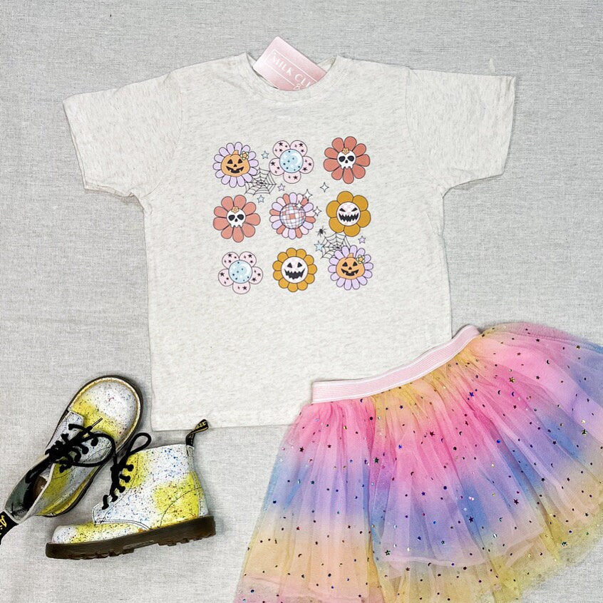 Pastel Halloween Toddler T-Shirt, Cute Fall Toddler Tee, Spooky Vibes Kid Shirt, Pumpkin Toddler T-Shirt