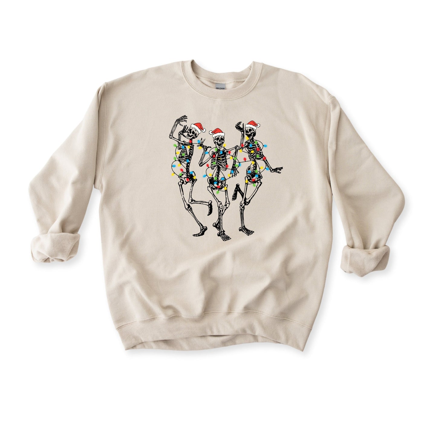 Skeleton Christmas Sweater, Skelly X-Mas Shirt, Christmas Lights Sweater, Cute Christmas Crew, Holiday Sweater, Spooky Christmas Shirt