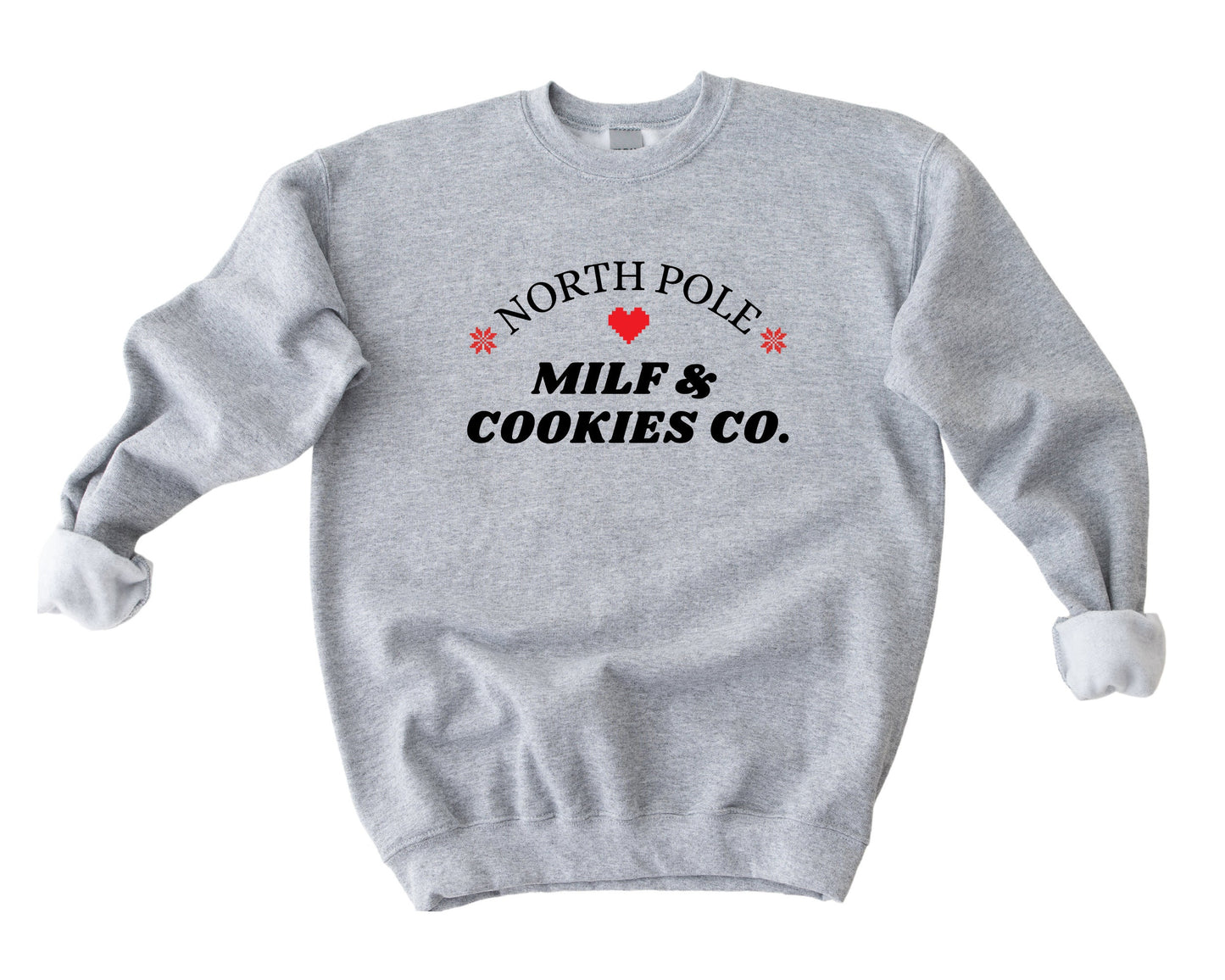 Milf and Cookies Sweater, MILF Sweater, North Pole Christmas Sweater, Cute Christmas Crew, Holiday Sweater, Mama XMas Shirt