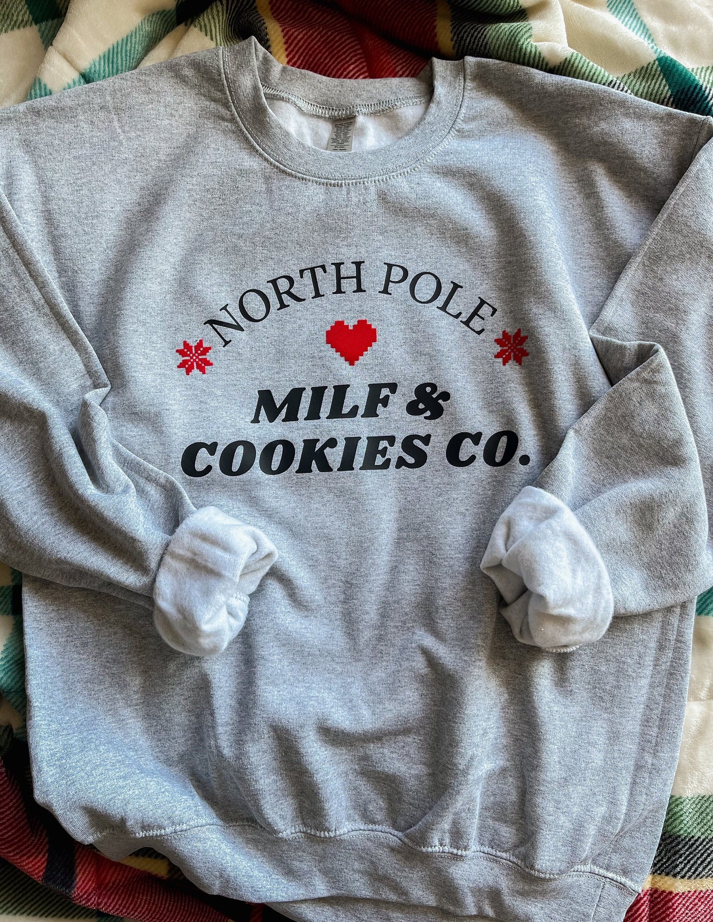 Milf and Cookies Sweater, MILF Sweater, North Pole Christmas Sweater, Cute Christmas Crew, Holiday Sweater, Mama XMas Shirt