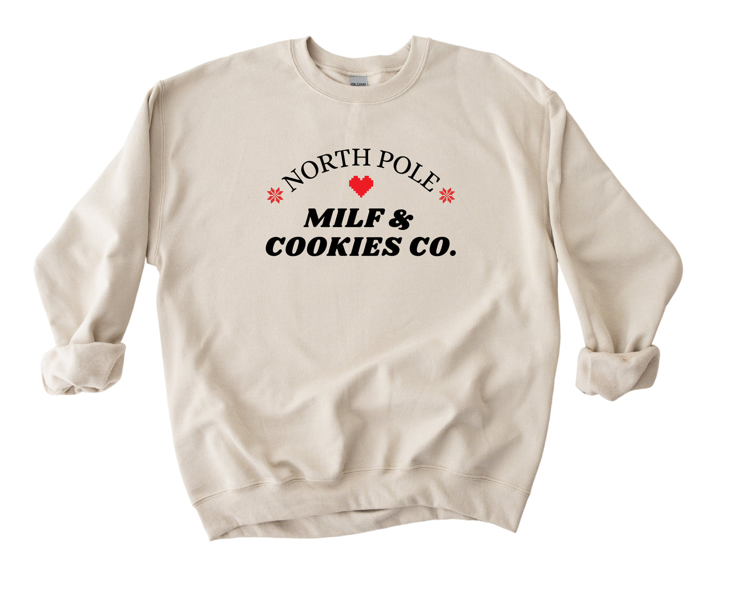 Milf and Cookies Sweater, MILF Sweater, North Pole Christmas Sweater, Cute Christmas Crew, Holiday Sweater, Mama XMas Shirt