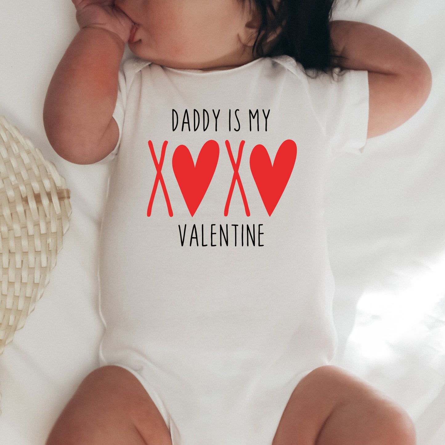 Cute Valentine's Day Onesie®, My 1st Valentine's Day Baby Bodysuit, XOXO VDay Onesie®, Custom Valentine's Day Apparel