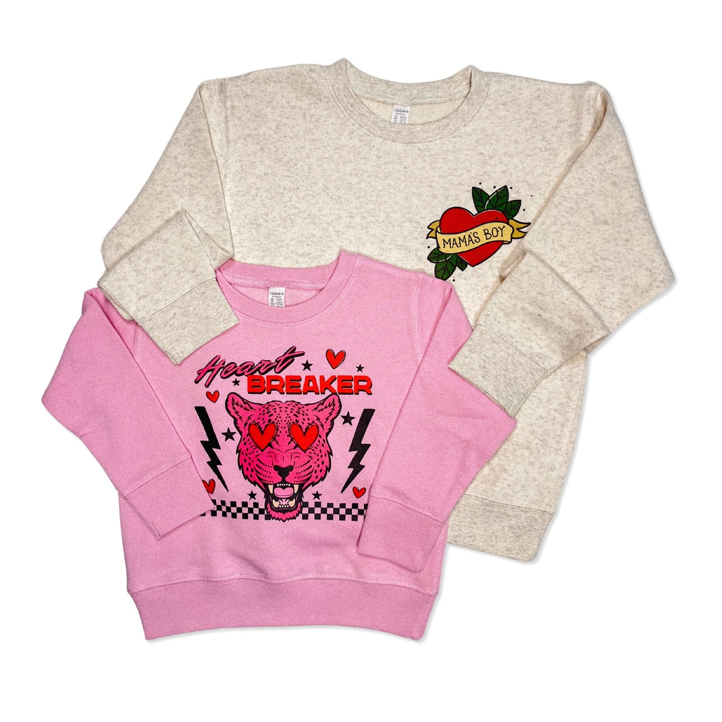 Heart Breaker Toddler Crewneck, Valentine's Day Toddler Shirt, Retro VDay Youth Shirt, Cute Toddler Valentine's Day Sweater