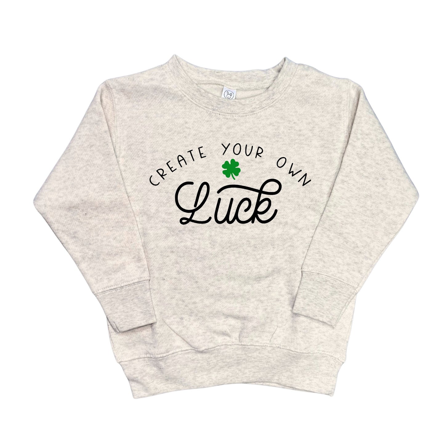 Create Your Own Luck Toddler Sweater, St. Paddy's Day Toddler Shirt, Four Leaf Clover Onesie®, Baby St. Patricks Day Shirt, Cute Lucky Shirt