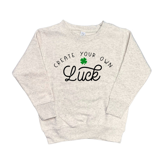 Create Your Own Luck Toddler Sweater, St. Paddy's Day Toddler Shirt, Four Leaf Clover Onesie®, Baby St. Patricks Day Shirt, Cute Lucky Shirt