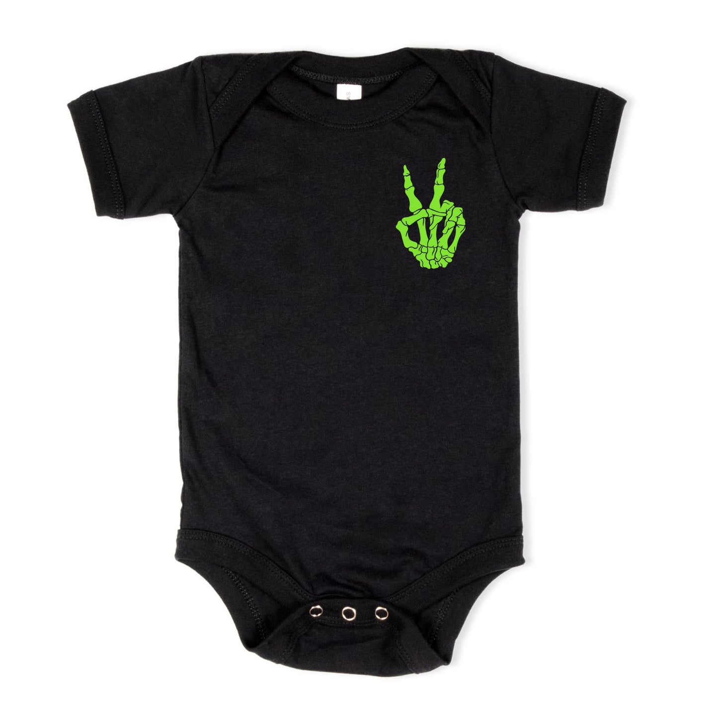 Skeleton Peace Sign Onesie®, Peace Out Toddler T-Shirt, Skeleton Hand Baby Clothes, Skellie Baby Bodysuit, Cute Grunge T-Shirt