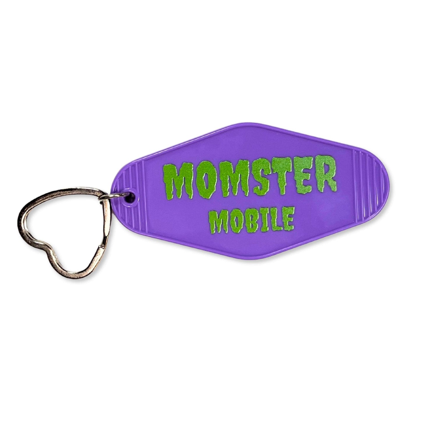 Momster Mobile Keychain, Cute Halloween Keychain, Keychain for Mama, Retro Motel Keychain, First Time Mom Gift, Spooky Gift for Mama