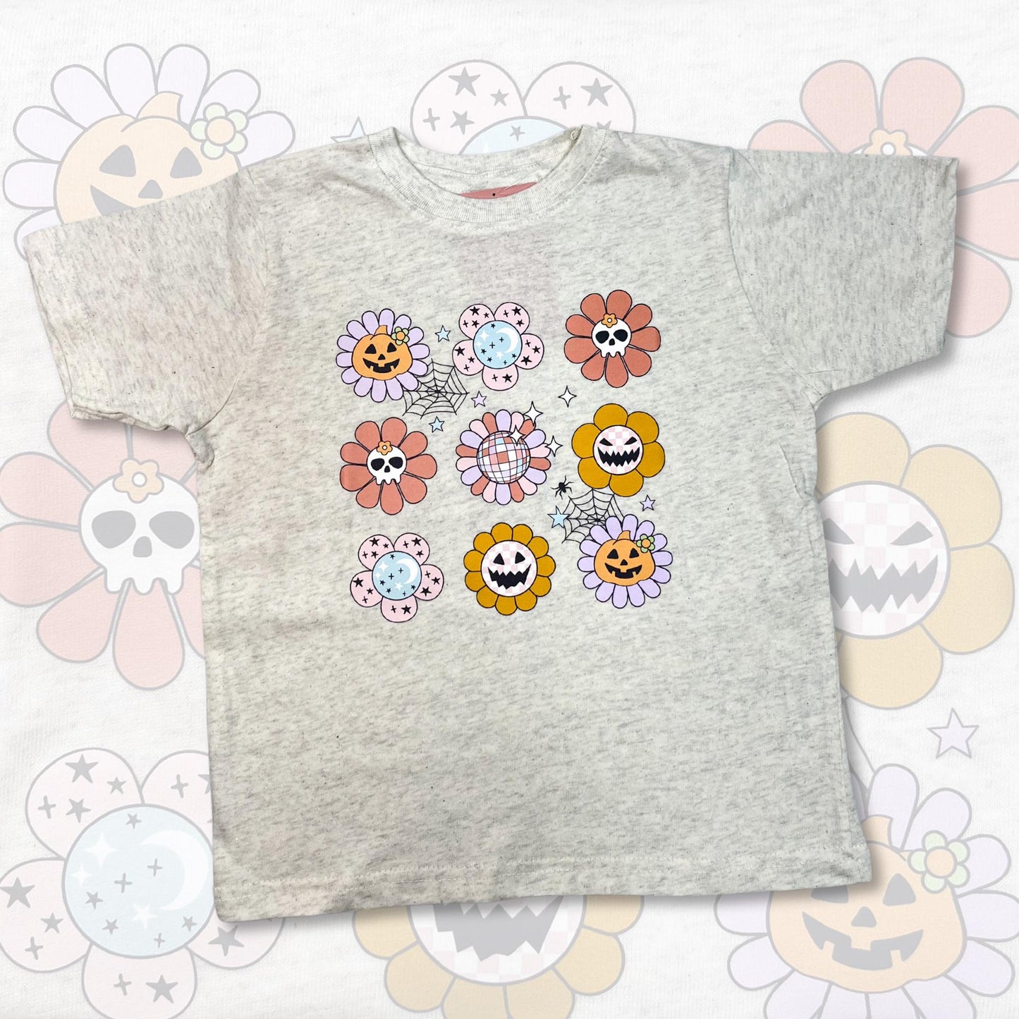 Pastel Halloween Toddler T-Shirt, Cute Fall Toddler Tee, Spooky Vibes Kid Shirt, Pumpkin Toddler T-Shirt